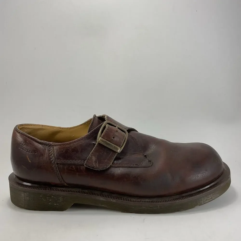 Doc Dr. Martens 8254 Vintage 90s Leather Monk Strap Buckle Shoes UK 8 Men US 9